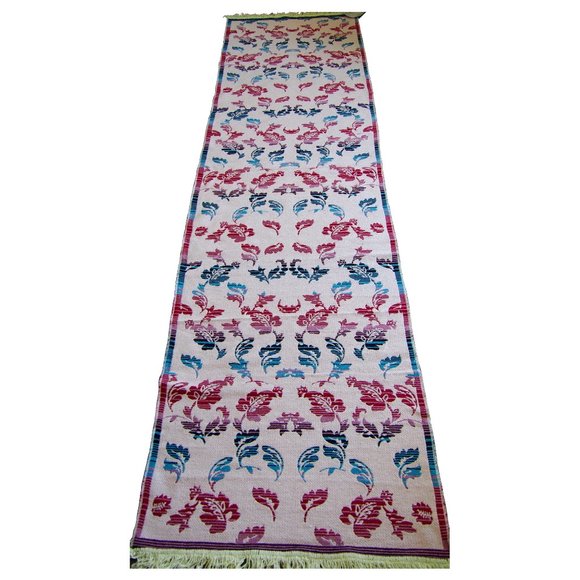 Era Other - Floral Reversible Turkish Runner Rug - 118" x 32"